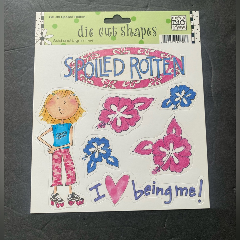 Me & My Big Ideas SPOILED ROTTEN a die cut shapes new old stock